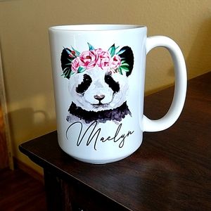 Beautiful Personalized "Maelyn" Panda Coffee Mug